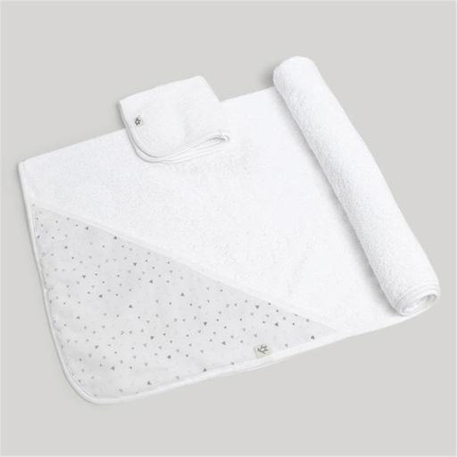 Snugabye Dream Hooded Towel With Washcloth Set Rain Drops