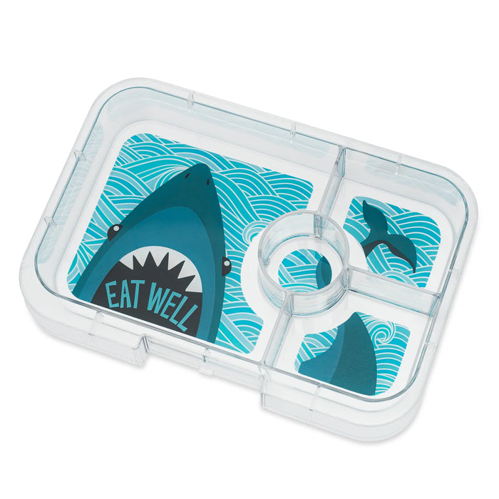 Yumbox Tapas 4 Compartment Largest Bento Box - True Blue & Shark