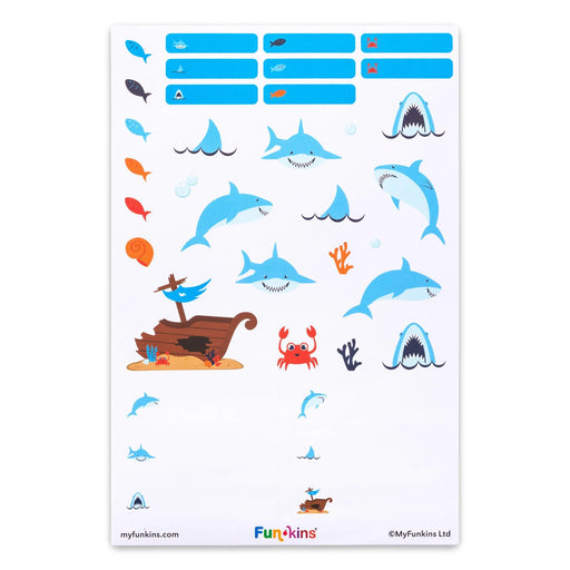 FunKins Peel & Stick Labels - Sharks