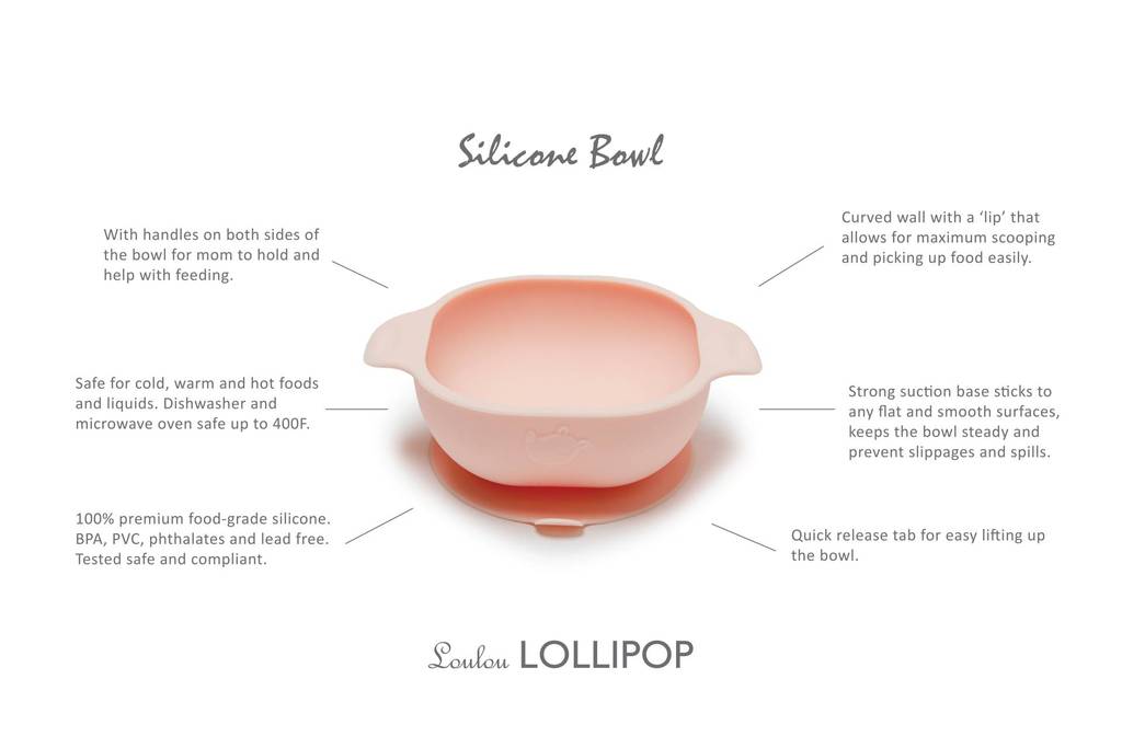 Loulou Lollipop Silicone Snack Bowl - Pink
