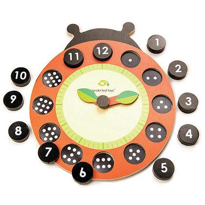 Tender Leaf Toys Ladybug Teaching Clock