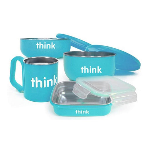 Thinkbaby Stainless Steel Complete Feeding Set - Blue - CanaBee Baby