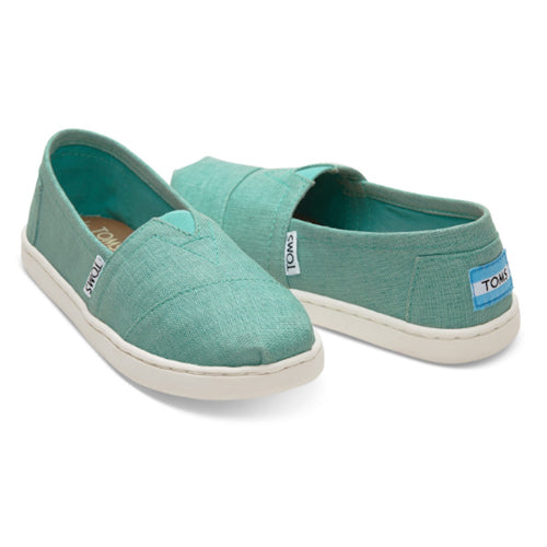 Toms Turquoise Coated Linen