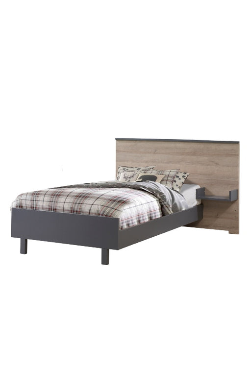 Natart Tulip Urban Twin Bed Conversion Rail Kit 39" and Low Profile Footboard 39"  - Charcoal - MARKHAM STORE PICKUP ONLY