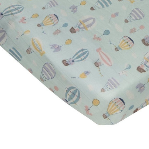 Loulou Lollipop Fitted Crib Sheet - Up Up Away
