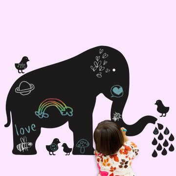 Wall Candy Arts Baby Elephant Chalkboard Wall Decal