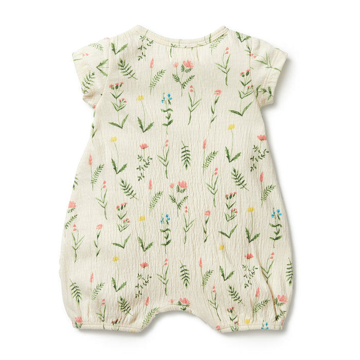 Wilson&Frenchy Crinkle Henley Playsuit -  Wild Flower