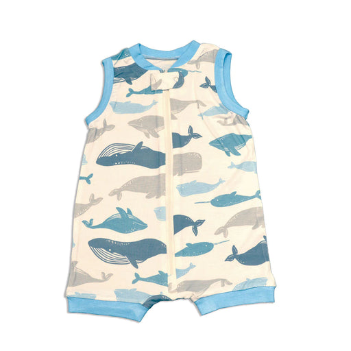 Silkberry Baby Bamboo Sleeveless Romper - Whale of a Time