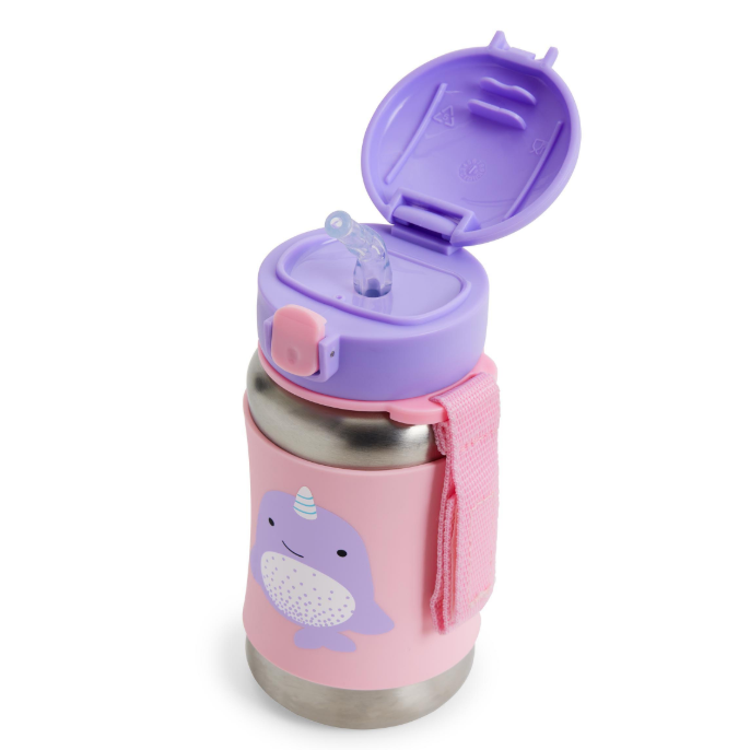 Skip Hop Zoo Stainless Straw Bottle Narwhal