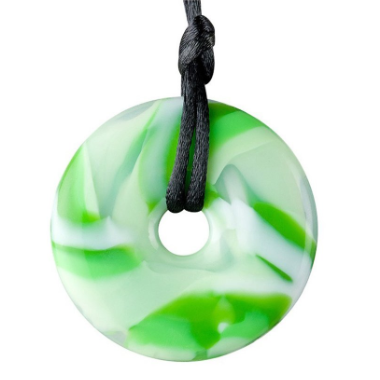 Teething Bling Pendant -Green Swirl