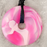 Teething Bling Pendant -Pink Swirl