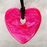 Teething Bling Pendant -Raspberry Shimmer Heart