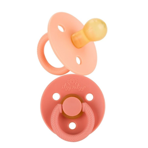 Itzy Ritzy Soother Natural Rubber Pacifier 2pk - Apricot & Terracotta