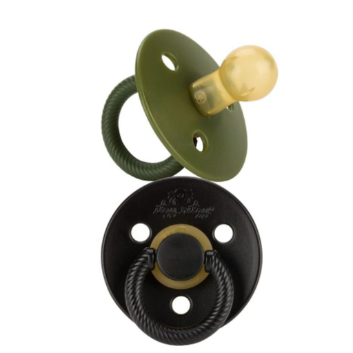 Itzy Ritzy Soother Natural Rubber Pacifier 2pk - Camo & Midnight