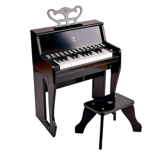 Hape Learn With Lights Piano & Stool - Black