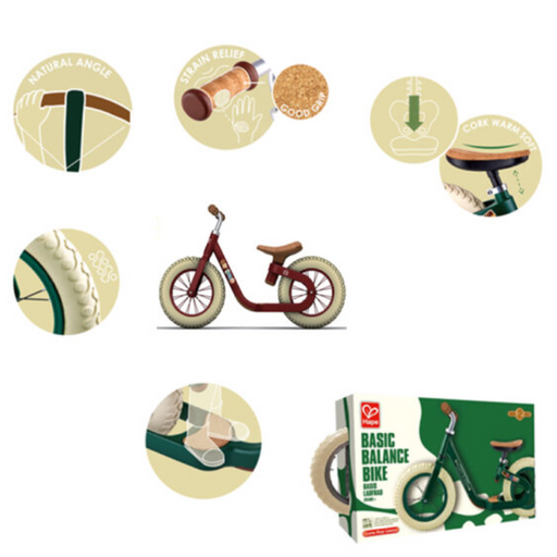 Hape Basic Balance Bike - Classic Green