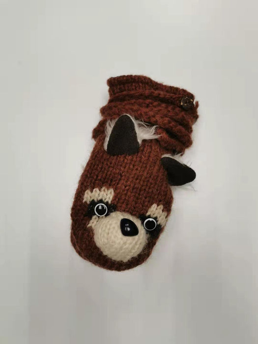 Knitwits AK2471 Raccoon Mitts