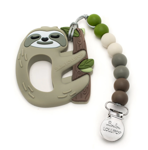 Loulou Lollipop Silicone Teether Set - Sloth