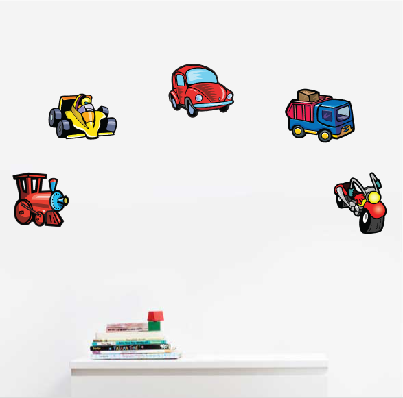 Oliver's Label Wall Art Name Decals Cars