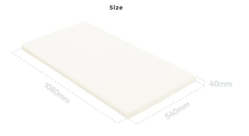 YaYa Cloud Babyroom Option Mat #Y1957 - White - 1090mm x 540mm x 40mm (STORE PICK-UP ONLY)