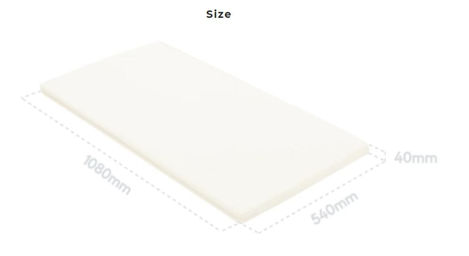 YaYa Cloud Babyroom Option Mat #Y1957 - White - 1090mm x 540mm x 40mm (STORE PICK-UP ONLY)