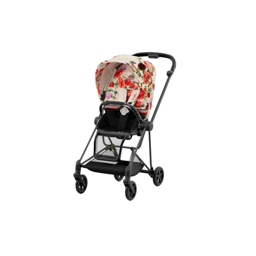 Cybex Mios3 - Matte Black Frame with Spring Blossom Light Seat