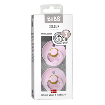 Bibs Pacifier 2pk Baby Pink 6-18m 120290