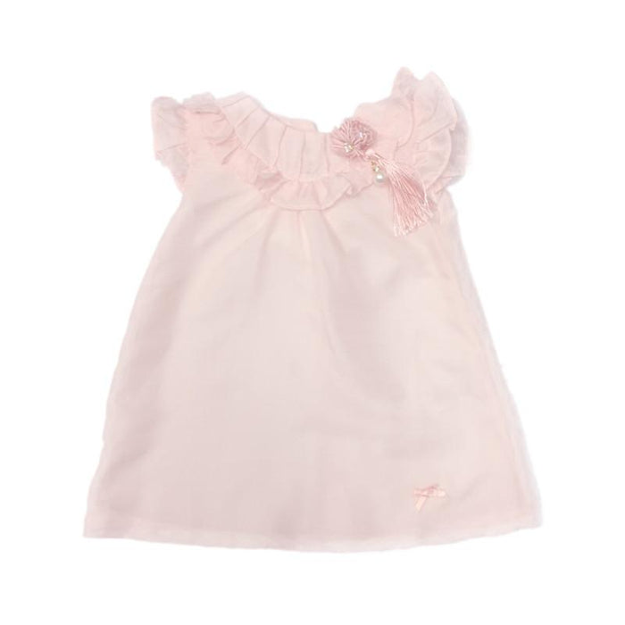 Blink Blank Flower Fringe Dress Pink - CanaBee Baby