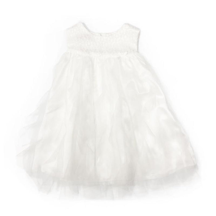 Blink Blank Garland Ruffle Dress White 18-24 - CanaBee Baby