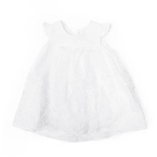 Blink Blank Embroidered Vine Little Dress Ivory 6-9m