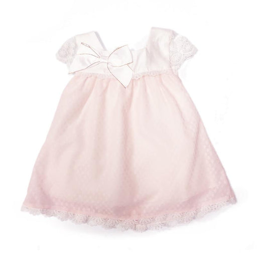 Blink Blank Sweet Bow Little Lace Dress White & Pink - CanaBee Baby