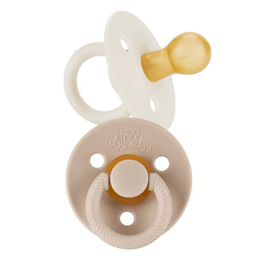 Itzy Ritzy Soother Natural Rubber Pacifier 2pk - Coconut & Toast