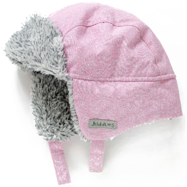 Juddlies Winter Hats Salt&Pepper Pink