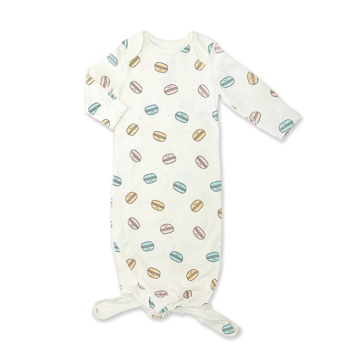 Silkberry Baby Organic Cotton Knotted Sleeper - Petite Macaron Print (8098PMP)