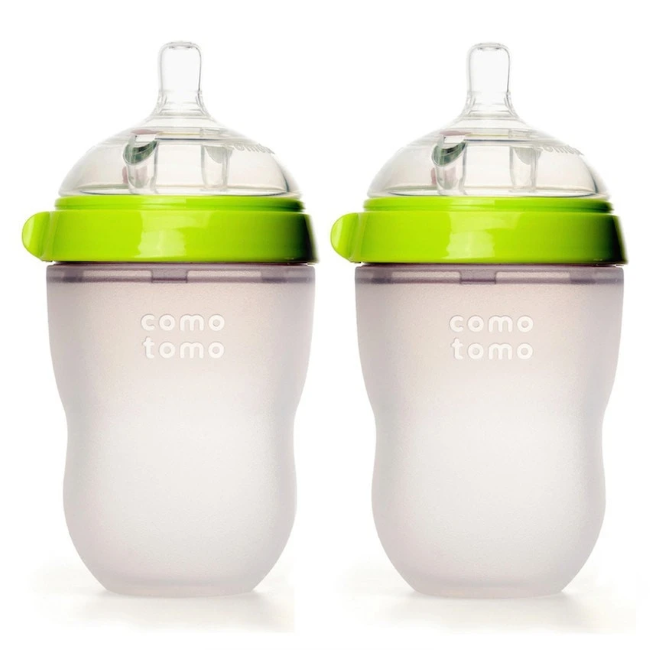 Como Tomo Natural Feel Baby Bottle 250ml 2pk Green — CanaBee Baby