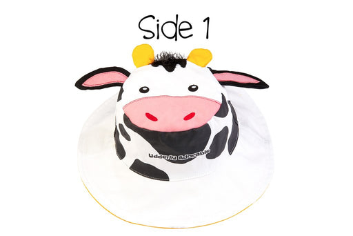 Flapjack Reversible Kids & Toddler Sun Hat - Cow/Yellow Duck