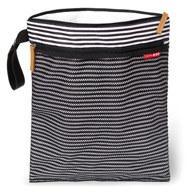 Skip Hop Grab&Go Wet/Dry Bag Black/White Stripe