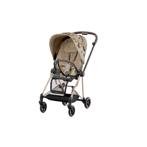 Cybex Mios3 Stroller - Rose Gold Frame w/ Simply Flowers Beige Seat