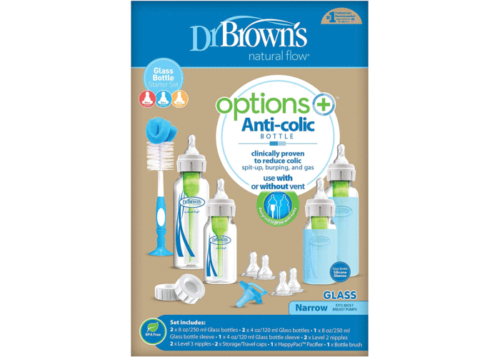 Dr Brown's Options + Glass Bottle Narrow-Neck Gift Set SB06003