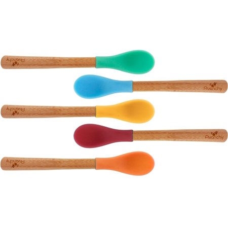 Avanchy Bamboo Silicone Spoon Infant No Pink 5pk