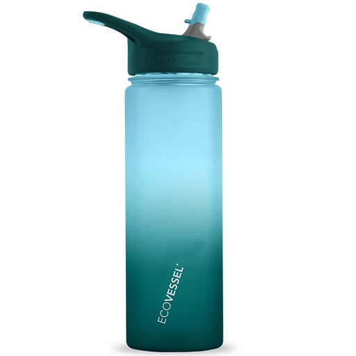 EcoVessel Sport Water Bottle With Silicone Straw 24oz - Forest Horizon