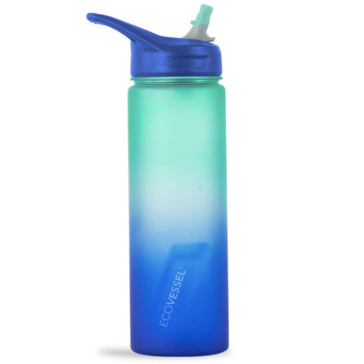 EcoVessel Sport Water Bottle With Silicone Straw 24oz - Galactic Ocean