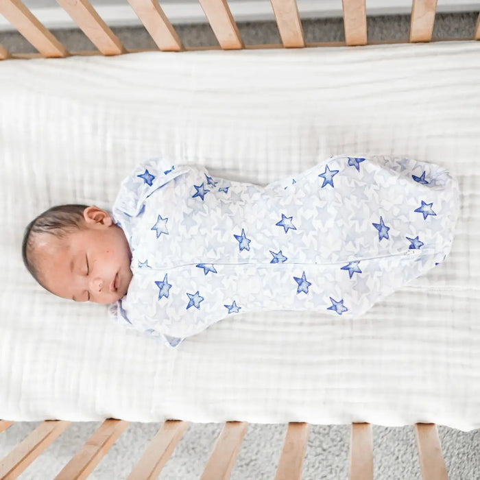 Aden+Anais Essentials Newborn Easy Swaddles 2pk - Twinkling Stars/Blue