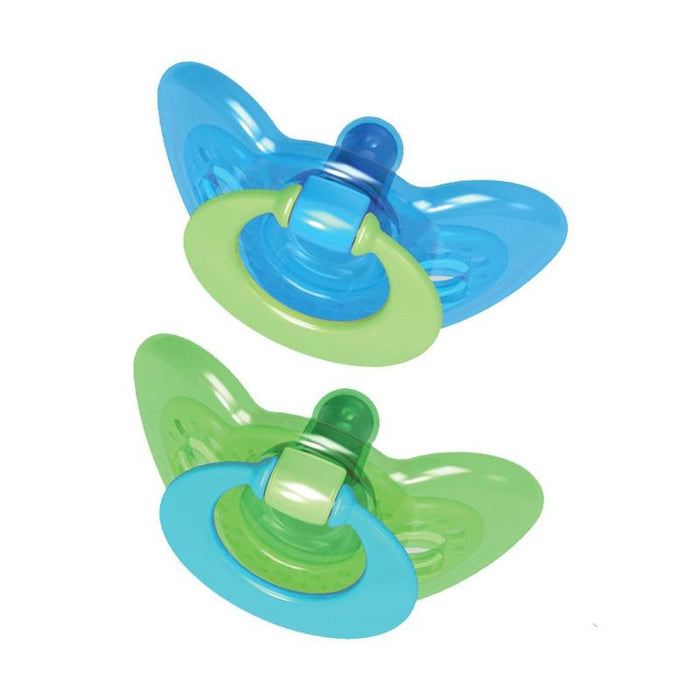 First Year Gumdrop Pacifier 3-6m Blue/Green - CanaBee Baby