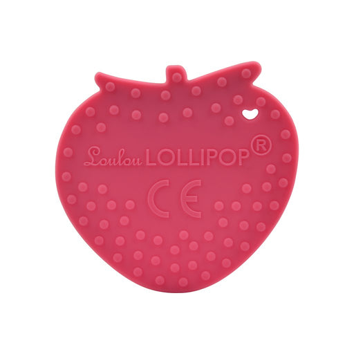 Loulou Lollipop Silicone Teether Single - Strawberry