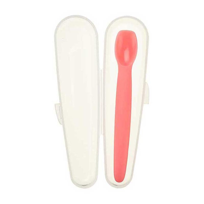 Innobaby Silicone Baby Spoon with Travel Case - Pink - CanaBee Baby