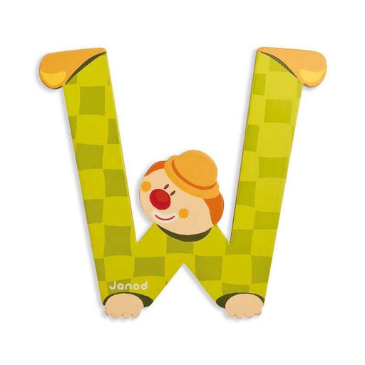 Janod Clown Wood Letters - W - CanaBee Baby