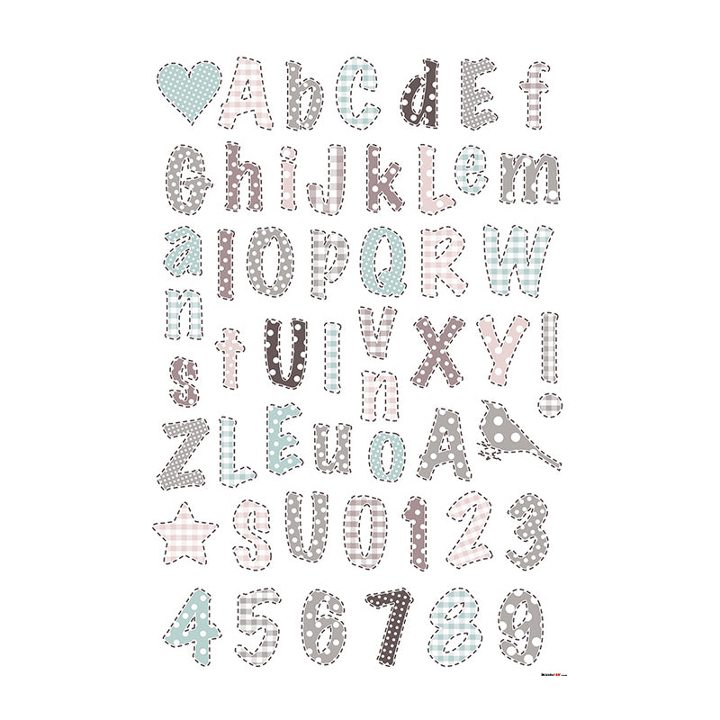 Kidslab Romantic Alphabet Wall Decals - CanaBee Baby