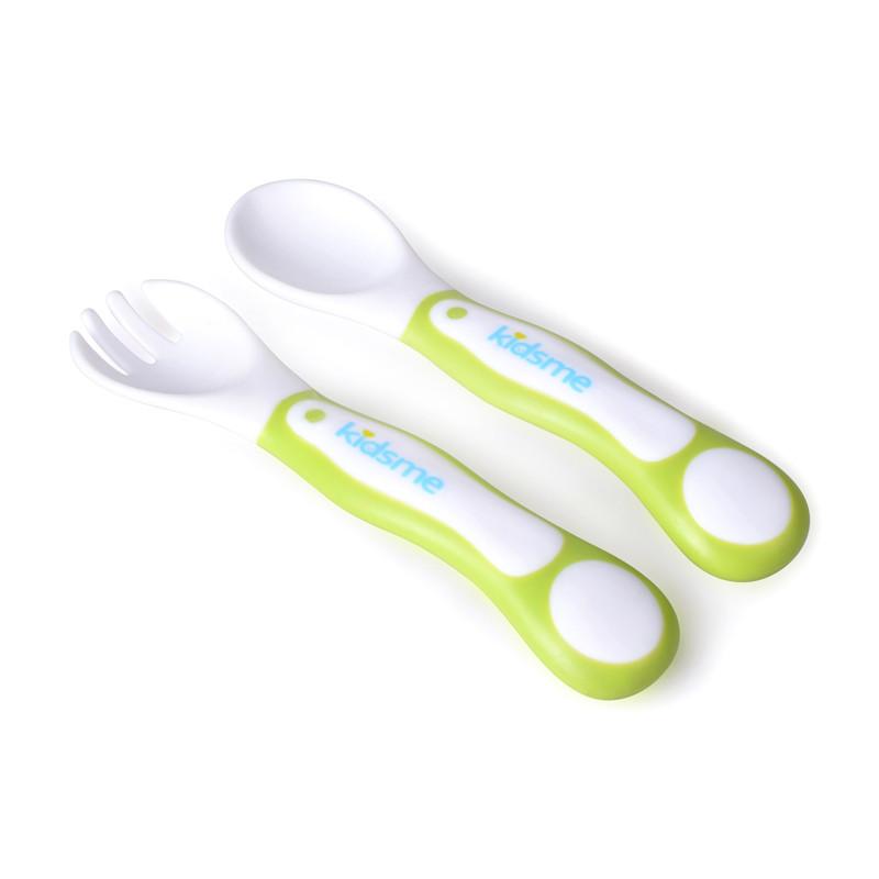 Kidsme My First Fork&spoon Set - Lime - CanaBee Baby