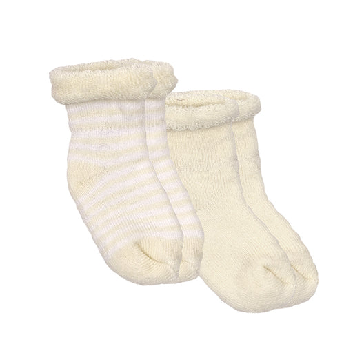 Kushies Baby Socks - Butter Stripe Solid 0-3m - CanaBee Baby